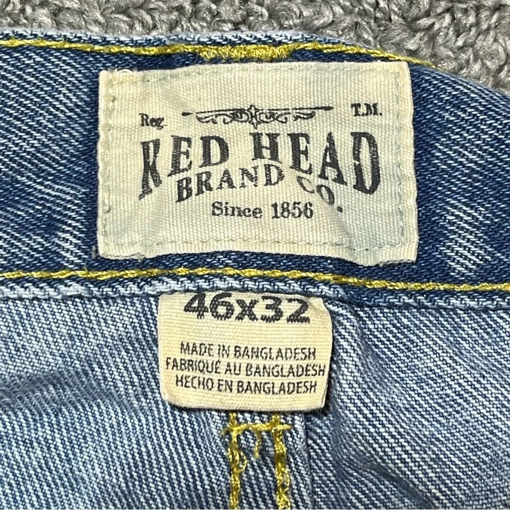 Red Head Denim Jeans Mens Size 44X29 Blue Cotton Straight Leg Workwear - Picture 5 of 11